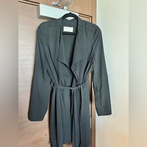 Babaton Robe Trench in Black, size small